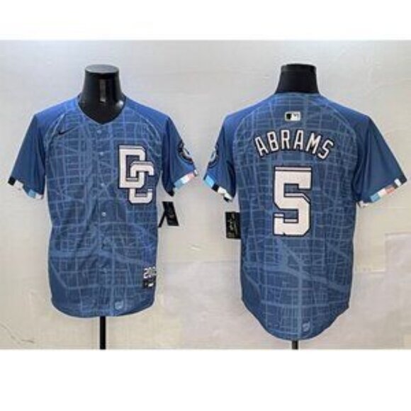 Mens Kids Youths Womens CJ Abrams Blue Stitched Jersey